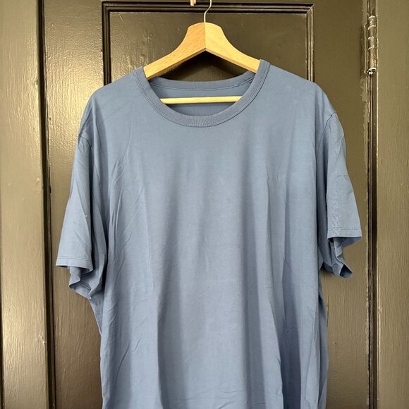 👕🍋 Men's Lululemon The Fundamental T-Shirt Blue XXL - Picture 1 of 5